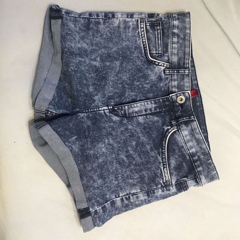 blue jean shorts